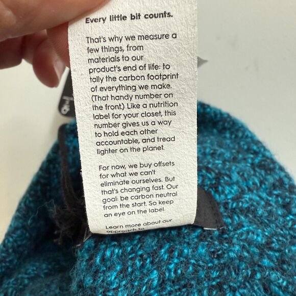 Allbirds Ragen Wool Beanie Hat Teal Marl One Size NWT New With Tags - Picture 7 of 10